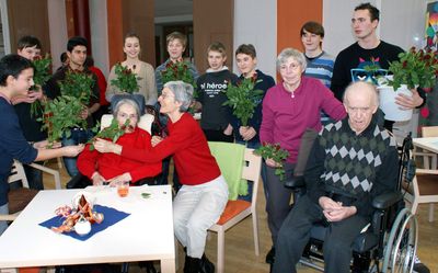 Rosen für Heimbewohner